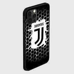Чехол для iPhone 12 Pro Max Juventus соты текстура краски, цвет: 3D-черный — фото 2