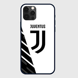 Чехол для iPhone 12 Pro Max Ювентус полосы геометрия текстура, цвет: 3D-черный
