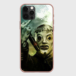 Чехол для iPhone 12 Pro Max Slipknot, цвет: 3D-светло-розовый