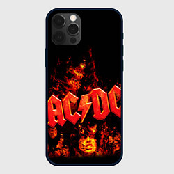 Чехол для iPhone 12 Pro Max AC/DC Flame, цвет: 3D-черный