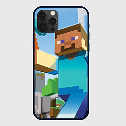 Чехол для iPhone 12 Pro Max Minecraft World, цвет: 3D-черный