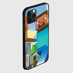 Чехол для iPhone 12 Pro Max Minecraft World, цвет: 3D-черный — фото 2