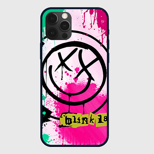 Чехол iPhone 12 Pro Max Blink-182: Purple Smile / 3D-Черный – фото 1