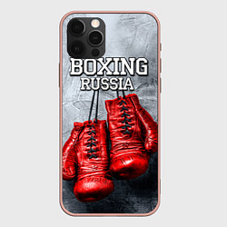 Чехол для iPhone 12 Pro Max Boxing Russia, цвет: 3D-светло-розовый