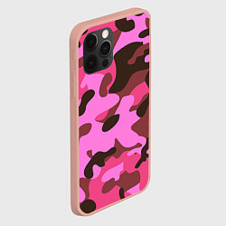 Чехол для iPhone 12 Pro Max Камуфляж: розовый/коричневый, цвет: 3D-светло-розовый — фото 2