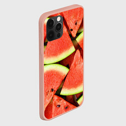 Чехол для iPhone 12 Pro Max Дольки арбуза, цвет: 3D-светло-розовый — фото 2