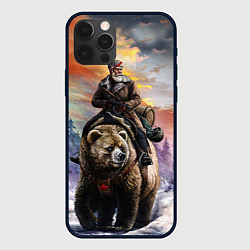Чехол для iPhone 12 Pro Max Красноармеец на медведе, цвет: 3D-черный