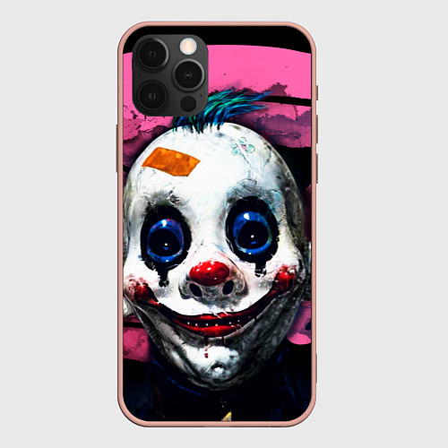 Чехол iPhone 12 Pro Max Клоун / 3D-Светло-розовый – фото 1