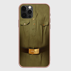 Чехол для iPhone 12 Pro Max Униформа солдата, цвет: 3D-светло-розовый