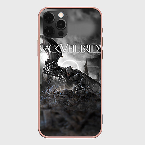Чехол iPhone 12 Pro Max Black Veil Brides: Faithless / 3D-Светло-розовый – фото 1