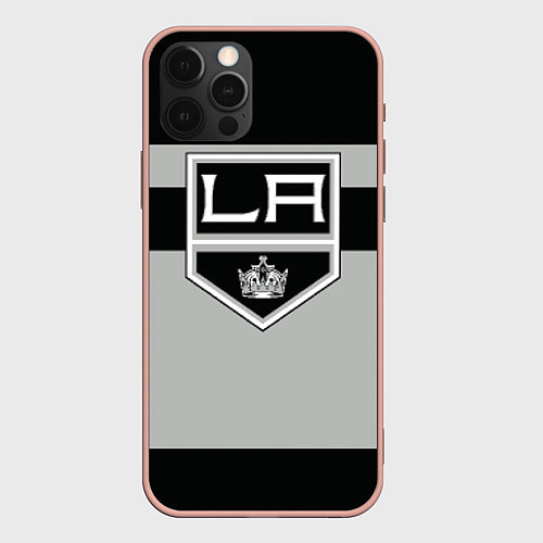 Чехол iPhone 12 Pro Max Los Angeles Kings / 3D-Светло-розовый – фото 1