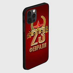 Чехол для iPhone 12 Pro Max 23 февраля, цвет: 3D-черный — фото 2