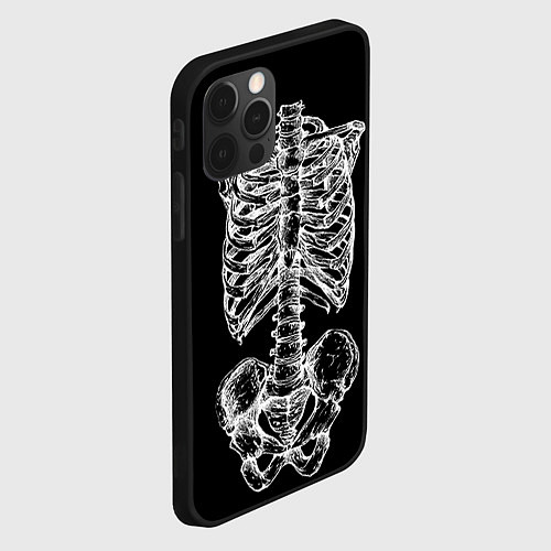Чехол iPhone 12 Pro Max Скелет / 3D-Черный – фото 2