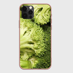 Чехол для iPhone 12 Pro Max Брокколи, цвет: 3D-светло-розовый