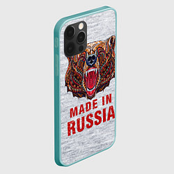 Чехол для iPhone 12 Pro Max Bear: Made in Russia, цвет: 3D-мятный — фото 2