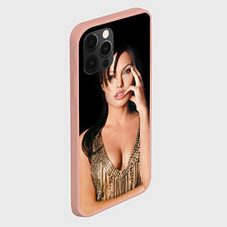 Чехол для iPhone 12 Pro Max Angelina Jolie, цвет: 3D-светло-розовый — фото 2