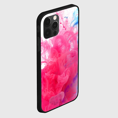 Чехол iPhone 12 Pro Max Взрыв красок / 3D-Черный – фото 2