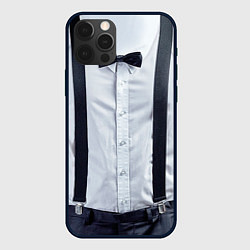 Чехол для iPhone 12 Pro Max Рубашка с подтяжками, цвет: 3D-черный