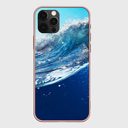 Чехол для iPhone 12 Pro Max Стихия воды, цвет: 3D-светло-розовый