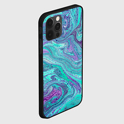 Чехол для iPhone 12 Pro Max Смесь красок, цвет: 3D-черный — фото 2