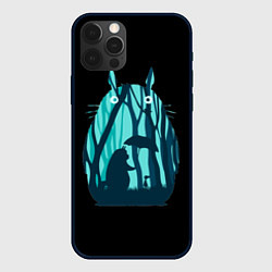 Чехол для iPhone 12 Pro Max Тоторо в лесу, цвет: 3D-черный