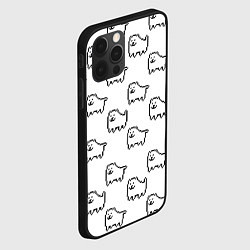 Чехол для iPhone 12 Pro Max Undertale Annoying dog white, цвет: 3D-черный — фото 2