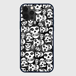 Чехол для iPhone 12 Pro Max Misfits Pattern, цвет: 3D-черный