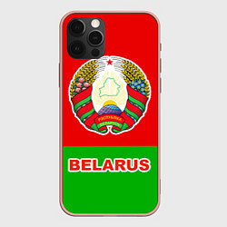 Чехол для iPhone 12 Pro Max Belarus Patriot, цвет: 3D-светло-розовый