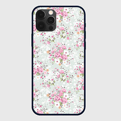 Чехол для iPhone 12 Pro Max Flower pattern, цвет: 3D-черный