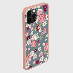 Чехол для iPhone 12 Pro Max Цветочки, цвет: 3D-светло-розовый — фото 2