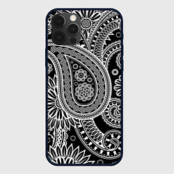 Чехол для iPhone 12 Pro Max Paisley, цвет: 3D-черный