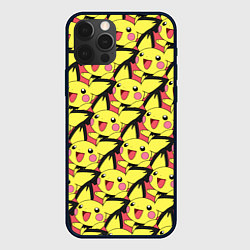 Чехол для iPhone 12 Pro Pikachu, цвет: 3D-черный