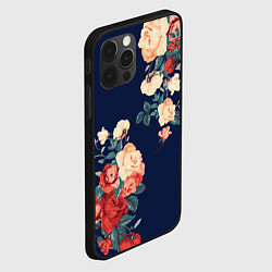 Чехол для iPhone 12 Pro Fashion flowers, цвет: 3D-черный — фото 2