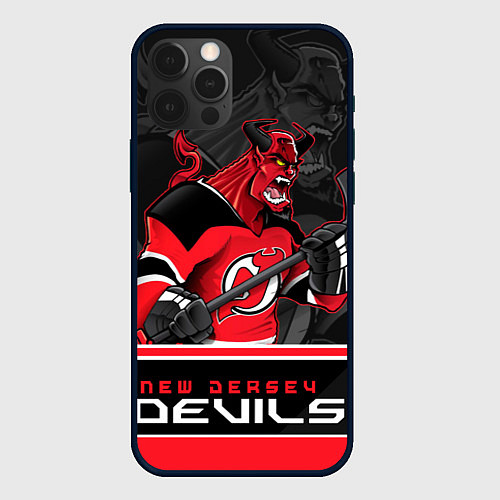 Чехол iPhone 12 Pro New Jersey Devils / 3D-Черный – фото 1