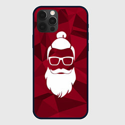 Чехол для iPhone 12 Pro Санта хипстер, цвет: 3D-черный