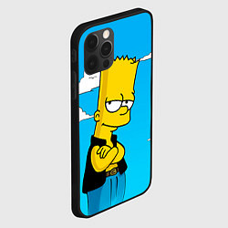 Чехол для iPhone 12 Pro Задумчивый Барт, цвет: 3D-черный — фото 2