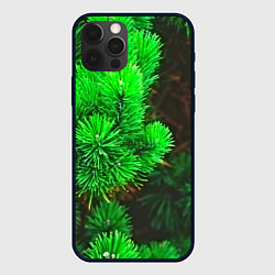 Чехол для iPhone 12 Pro Зелёная ель, цвет: 3D-черный