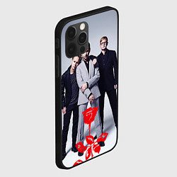 Чехол для iPhone 12 Pro Depeche Mode: Red Flower, цвет: 3D-черный — фото 2