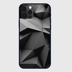 Чехол для iPhone 12 Pro Gray abstraction, цвет: 3D-черный
