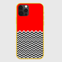 Чехол для iPhone 12 Pro Твин Пикс: узор, цвет: 3D-желтый
