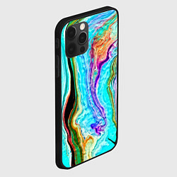 Чехол для iPhone 12 Pro Цветные разводы, цвет: 3D-черный — фото 2