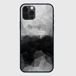 Чехол для iPhone 12 Pro Polygon gray, цвет: 3D-черный