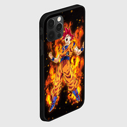 Чехол для iPhone 12 Pro Fire Goku, цвет: 3D-черный — фото 2