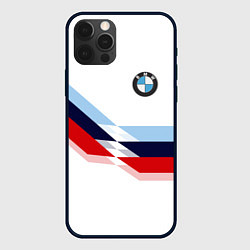 Чехол для iPhone 12 Pro BMW БМВ WHITE, цвет: 3D-черный