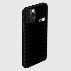 Чехол для iPhone 12 Pro BMW M BLACK & GREY, цвет: 3D-черный — фото 2