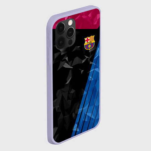Чехол iPhone 12 Pro FC Barcelona: Abstract / 3D-Светло-сиреневый – фото 2