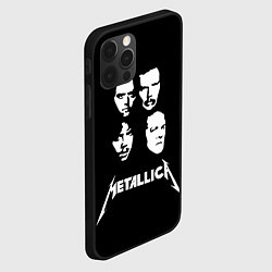 Чехол для iPhone 12 Pro Metallica - rock band, цвет: 3D-черный — фото 2