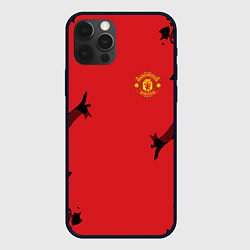 Чехол для iPhone 12 Pro FC Manchester United: Red Original, цвет: 3D-черный