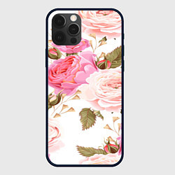 Чехол для iPhone 12 Pro Spring Flowers, цвет: 3D-черный