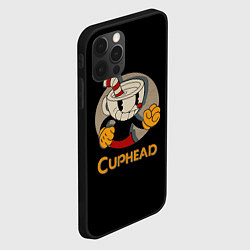 Чехол для iPhone 12 Pro Cuphead: Mugman, цвет: 3D-черный — фото 2